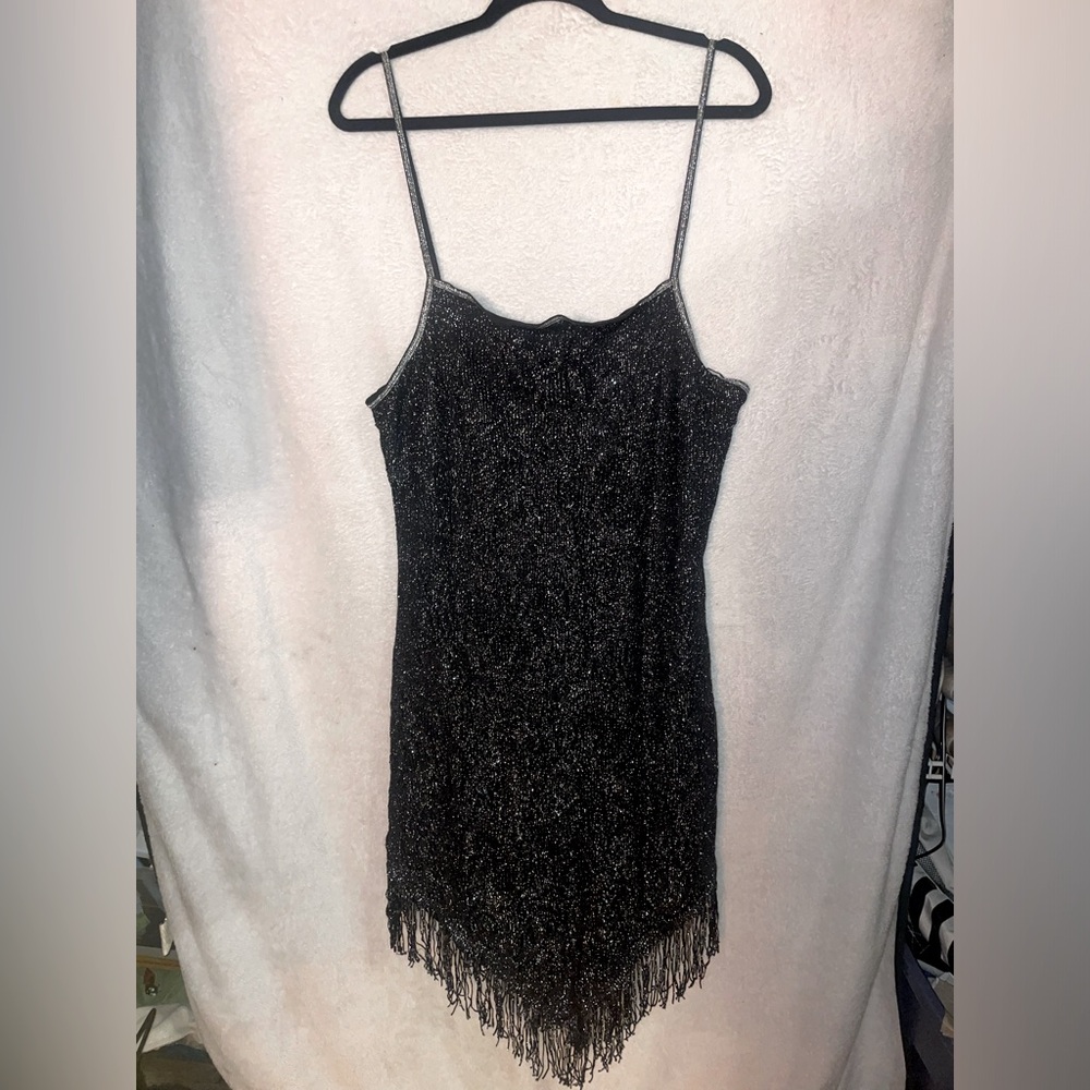California Concepts Vintage Black Sparkly Dress